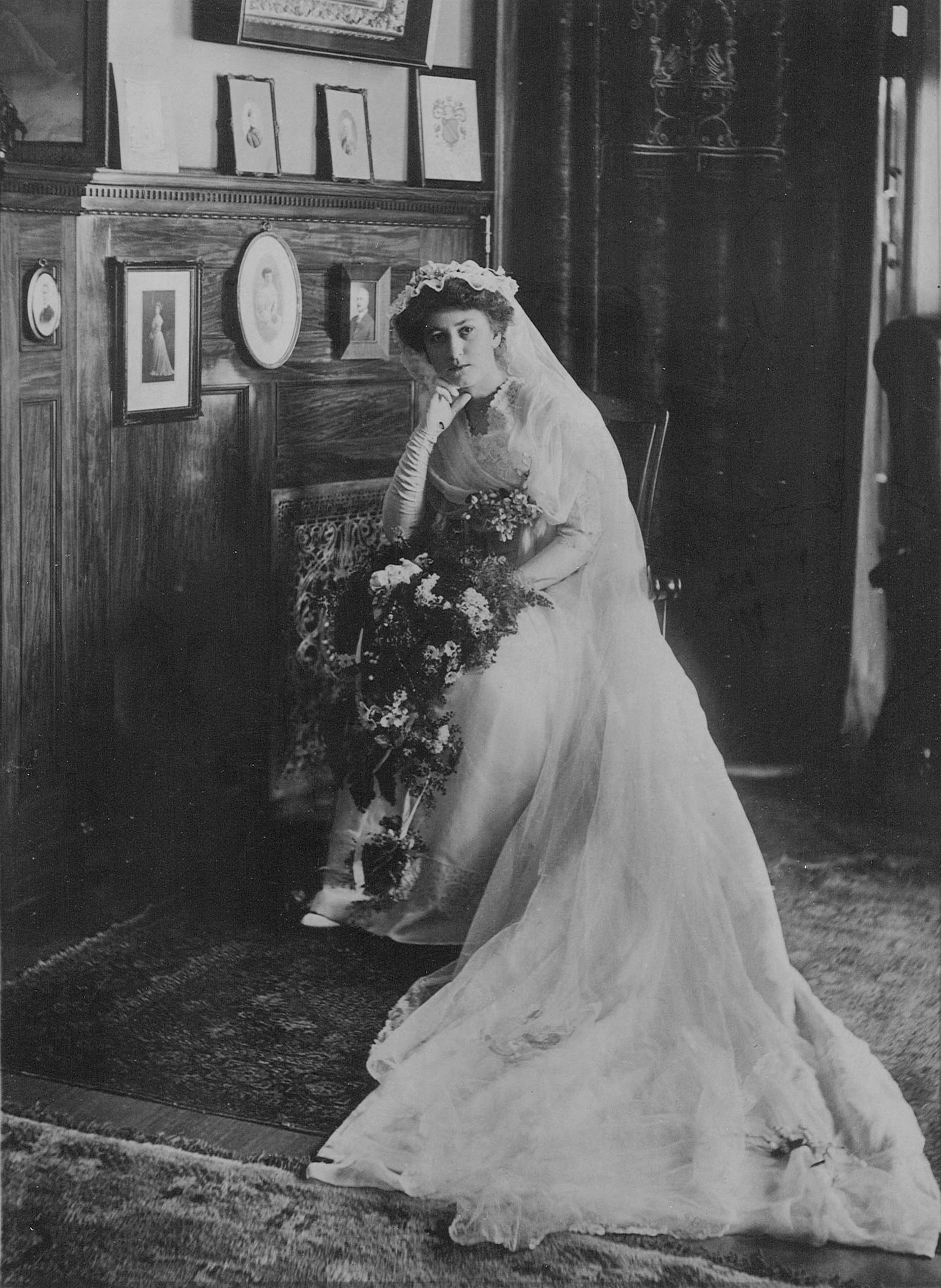 Winnie in wedding dress